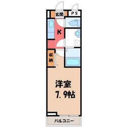 小山駅 バス10分  城北５丁目下車：停歩5分 3階の物件間取画像